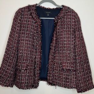 Ann Taylor Women's Red Tweed Jacket